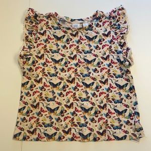 Gap Kids Flutter Wings Cap Sleeve Shirt